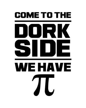 Framed Come To The Dork Side White Print