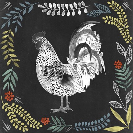 Framed Chalkboard Farmhouse IV Print