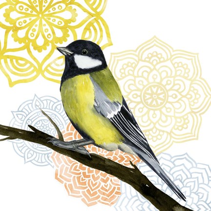 Framed Mandala Bird III Print