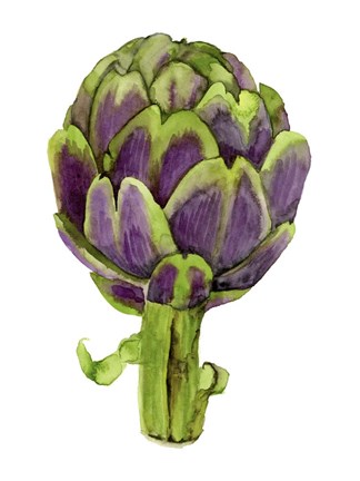 Framed Watercolor Veggie I Print