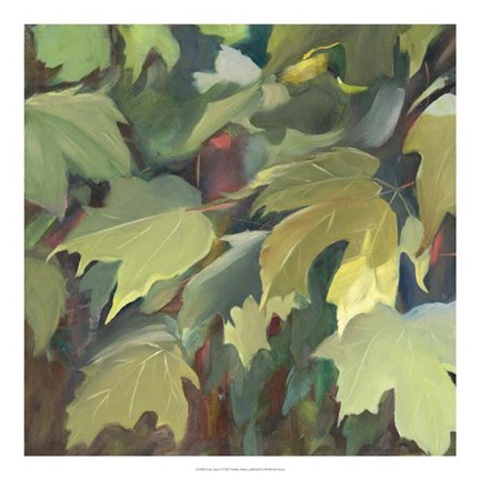 Framed Leaf Array I Print