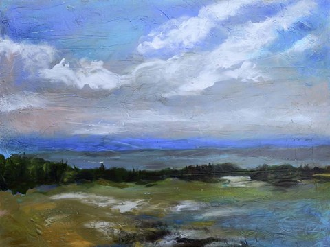 Framed Beach &amp; Sky I Print