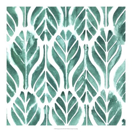 Framed Aquamarine Motif III Print