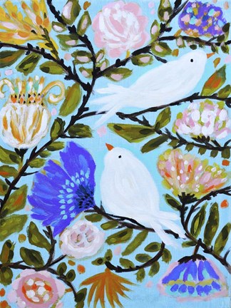 Framed Sweet Love Birds II Print