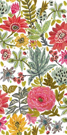 Framed Multi Bloom Floral I Print