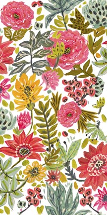 Framed Multi Bloom Floral II Print