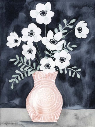 Framed Nighttime Anemones I Print