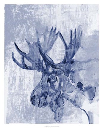 Framed Indigo Moose Print