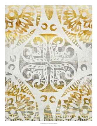 Framed Tapestry Rosette I Print