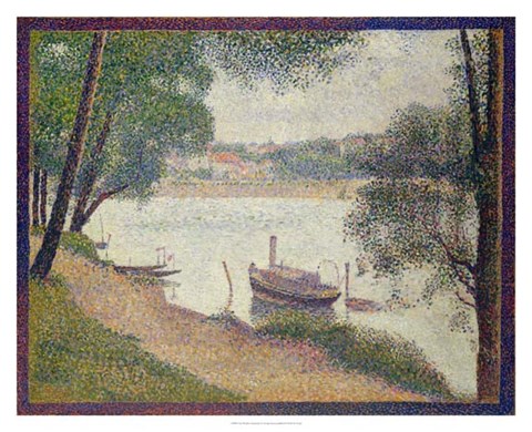 Framed Gray Weather, Grande Jatte Print