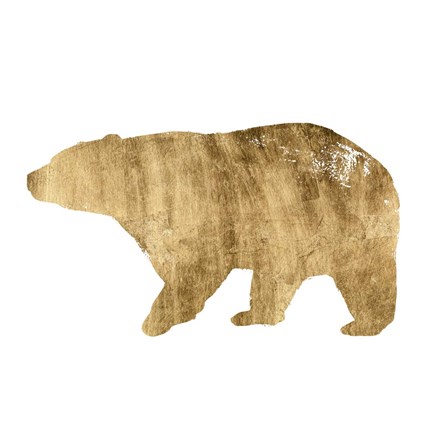 Framed Brushed Gold Animals II Print