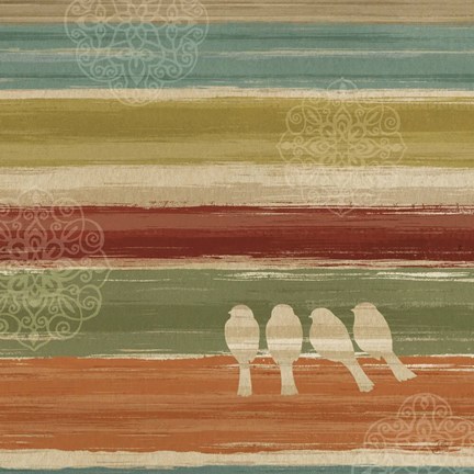 Framed Mumbai Rainbow Birds III Print