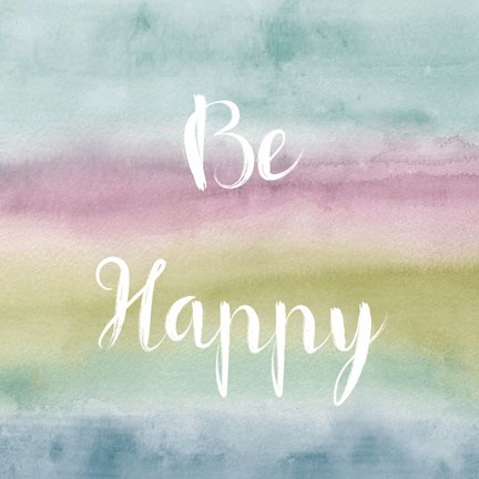 Framed Rainbow Seeds Painted Pattern XIV Cool Happy Print