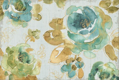 Framed My Greenhouse Roses I Gray Print