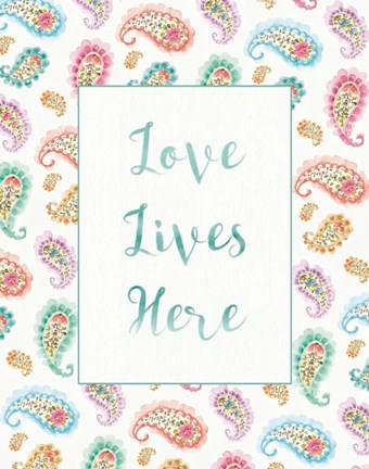 Framed Rainbow Seeds Love Lives Print