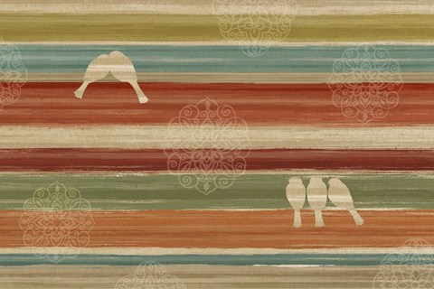 Framed Mumbai Rainbow Birds I Print