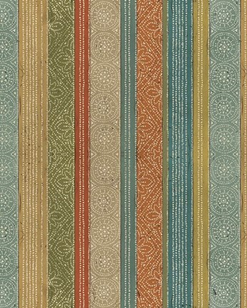 Framed Tribal Dots Color Pattern Print