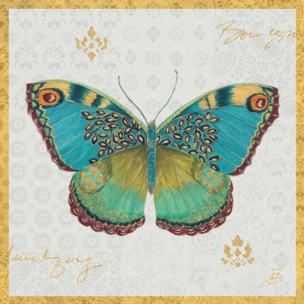 Framed Bohemian Wings Butterfly I Print