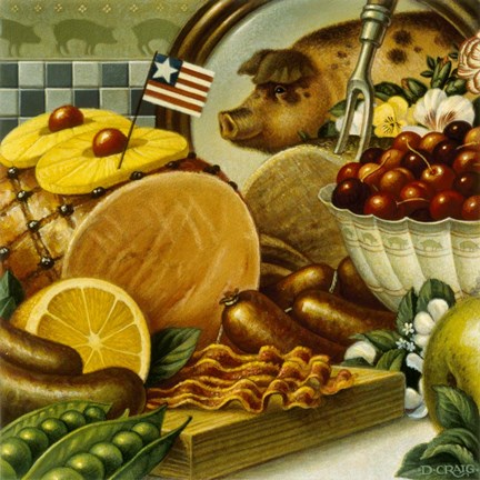 Framed Pork Still Life Print