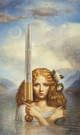 Framed Lady Of The Lake Print