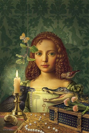 Framed Portrait Of A Girl Print