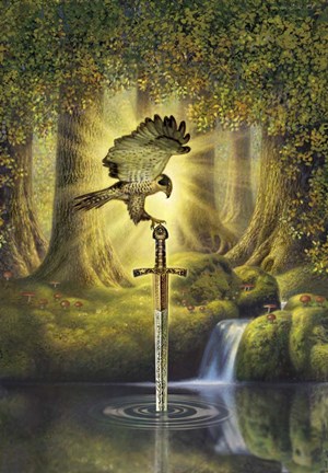 Framed Telling Pool Print