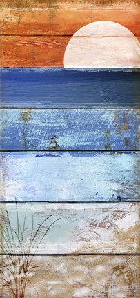 Framed Beach Moonrise II Print