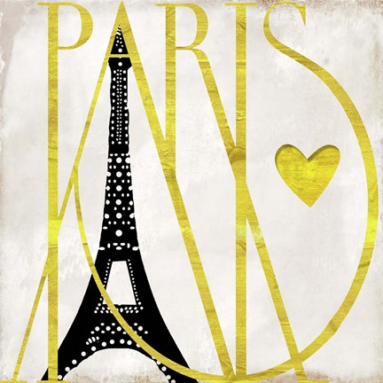 Framed I Love Paris Print