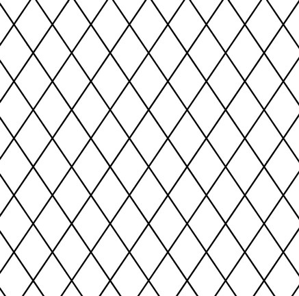 Framed White and Black Pattern Print