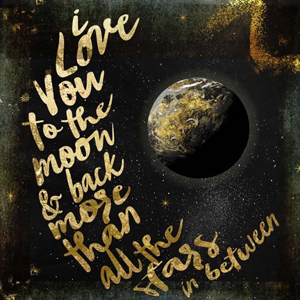 Framed Moon and Back I Print