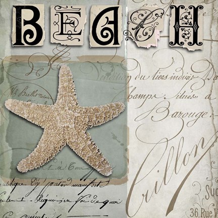 Framed Beach Book II Print