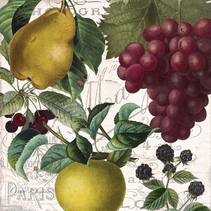 Framed Fruit Bowl II Print