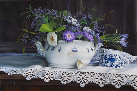 Framed Zuppiera con Tazza Print
