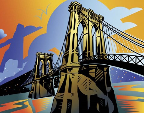 Framed Brooklyn Bridge Print