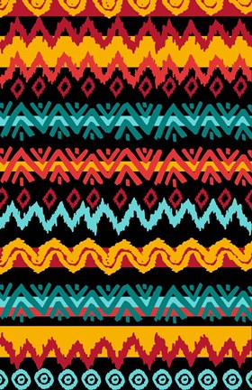 Framed Navajo Mission Teal Print