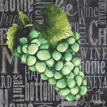 Framed Wine Grapes II Print