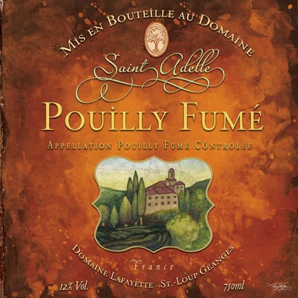 Framed Still Life Wine Label Square VI Print