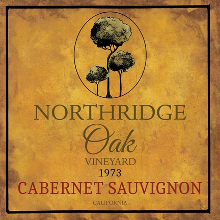 Framed Still Life Wine Label Square I Print