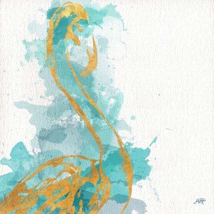 Framed Fancy Watercolor Flamingo Print