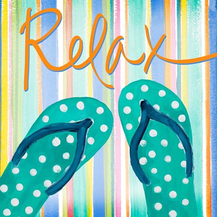 Framed Flip Flop Retreat III Print