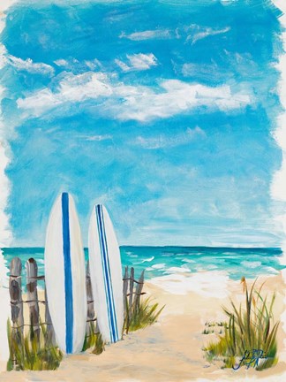 Framed Tropical Surf II Print