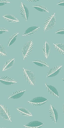 Framed Leaf Toss Pattern Print