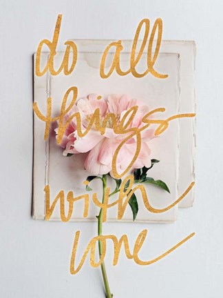 Framed Do All Things with Love Print