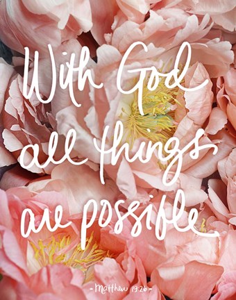 Framed With God all things are possible Print