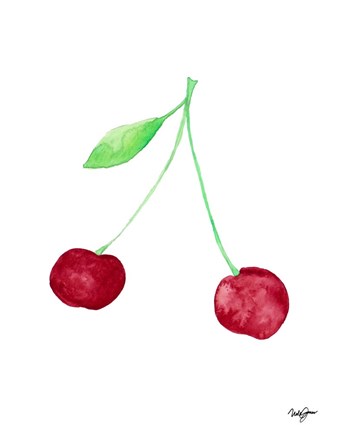 Framed Two Cherries I Print