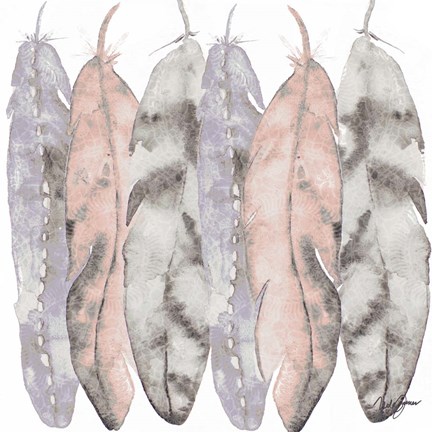 Framed Hanging Feathers Print