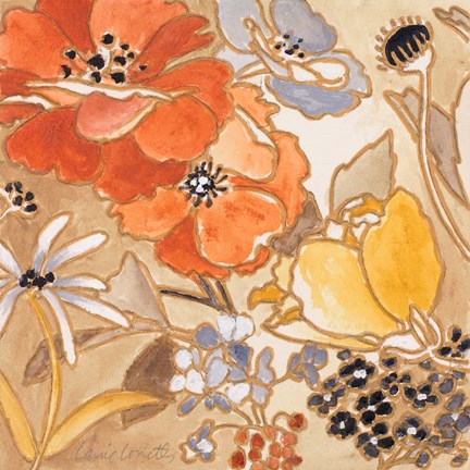 Framed Le Jardin I Print