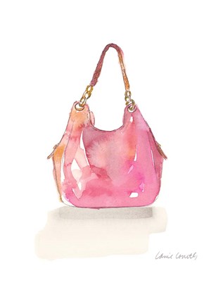 Framed Watercolor Handbags II Print