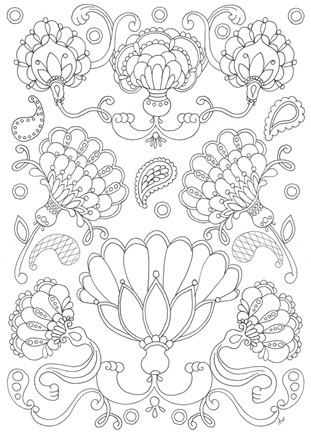 Framed Floral Chain II Print