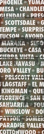 Framed Phoenix Wood Type Print